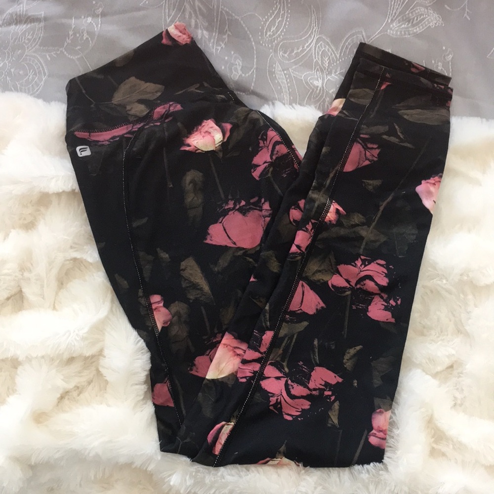 Flower print workout leggings